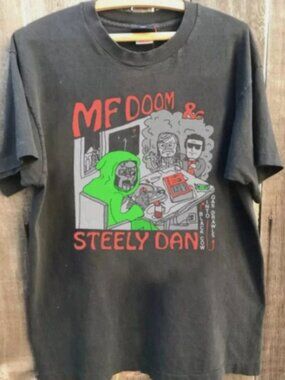 MF DOOM Steely Dan Vintage Rap Tee Y2K Underground Hip Hop Graphic Shirt